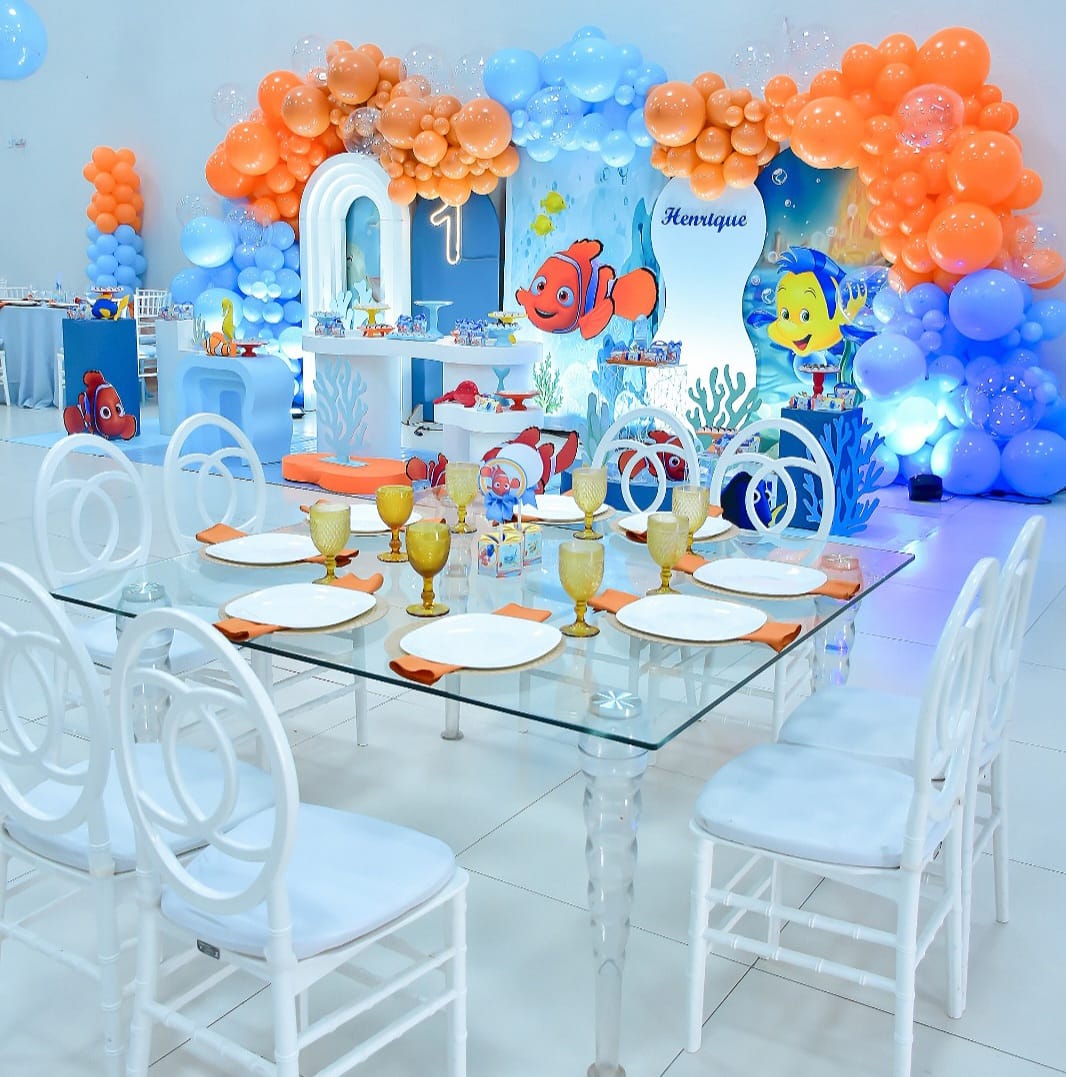 Decoração de festa infantil tema Fundo do Mar